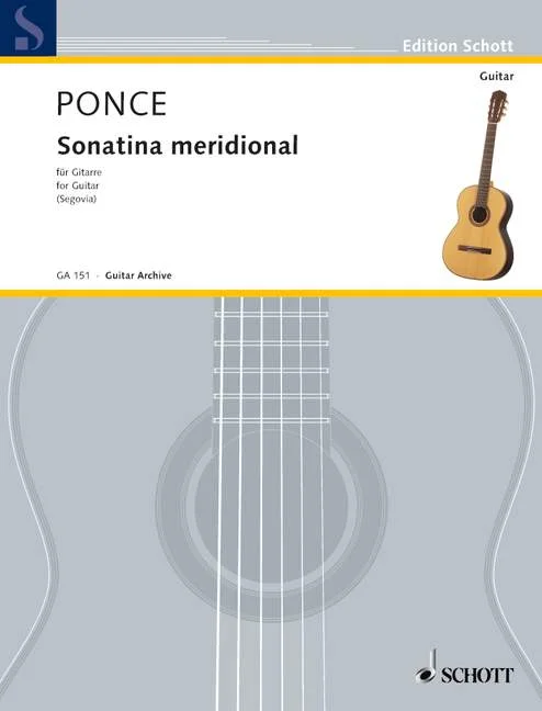 Schott PONCE MANUEL MARIA – SONATINA MERIDIONAL – GUITAR