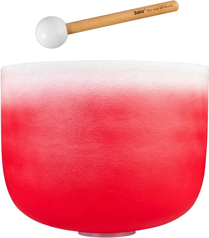 SELA Percussion Crystal Singing Bowl Chakra 14″ – Red, Root, C (432 Hz)