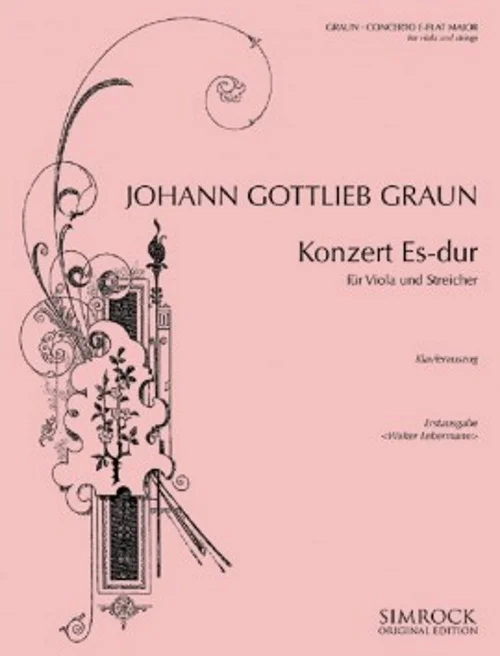 Simrock Graun J.G. – Konzert ES-dur – Alto & Piano