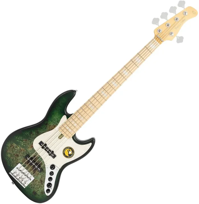 Sire Marcus Miller V7 Ash Reissue 5 Transparent Green Satin Basse 5 cordes