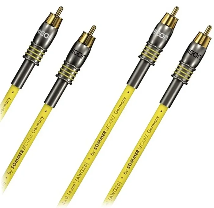 Sommer Cable HC Epilogue, Yellow, 2,00m, Pair 2 m Jaune Câble audio Hi-Fi