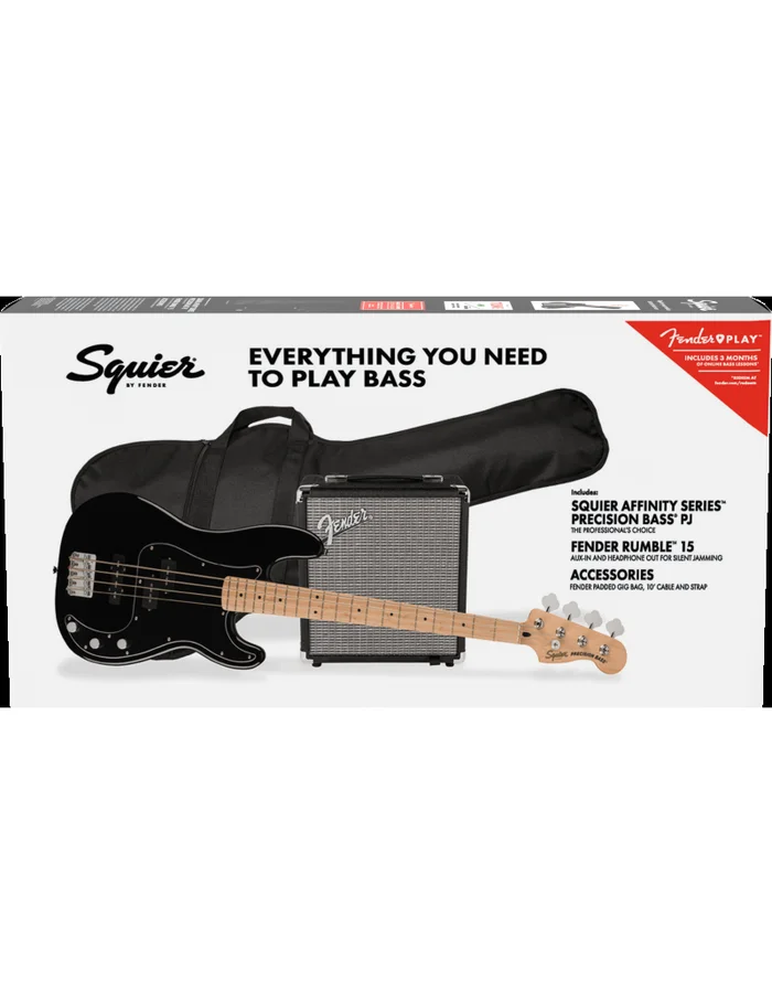 Squier Pack Affinity PJ bass MN BLK + Rumble 15 + accessoires – Image 2