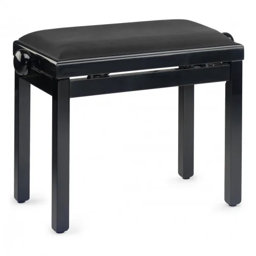 STAGG PB39 BKP VBK – BANQUETTE PIANO NOIR BRILLANT + VELOUR NOIR
