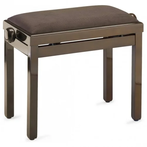 STAGG PB39 WNP VBR – BANQUETTE PIANO NOYER BRILLANT + VELOUR BRUN