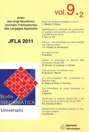 Studia informatica universalis N° 9.2 : JFLA 2011