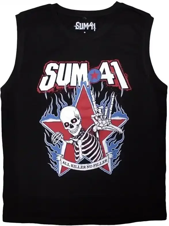 Sum 41 T-shirt All Killer No Filler Skeleton Unisex Black L