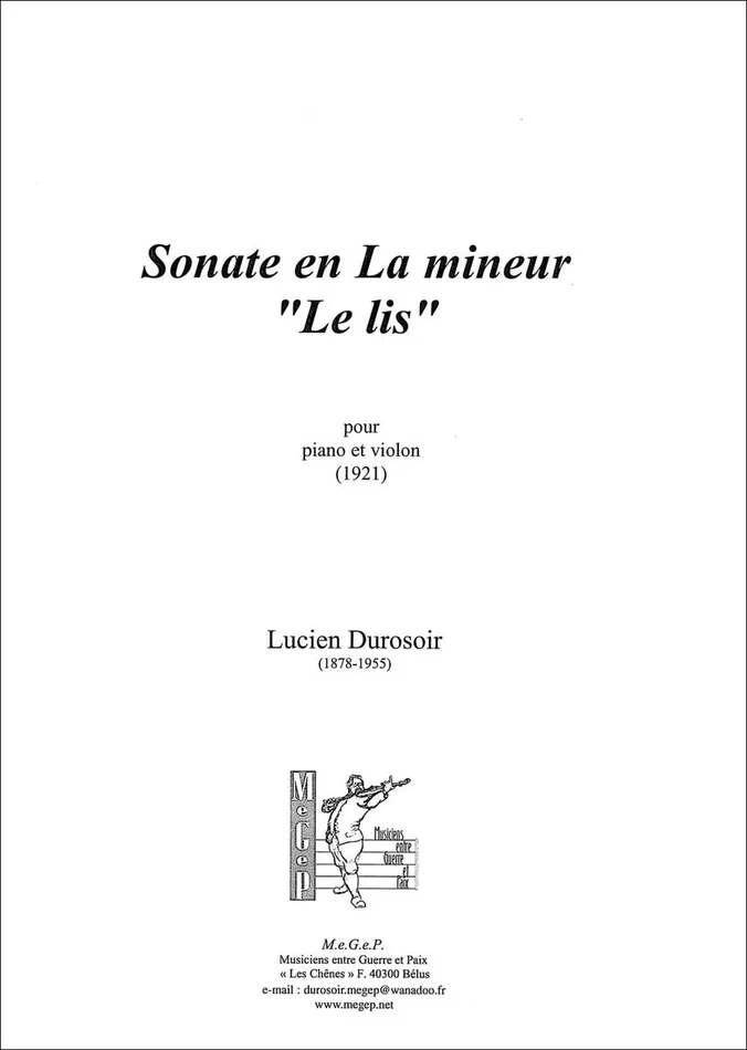 Symetrie Durosoir L. – Sonate En La Mineur. Le Lis – Violon