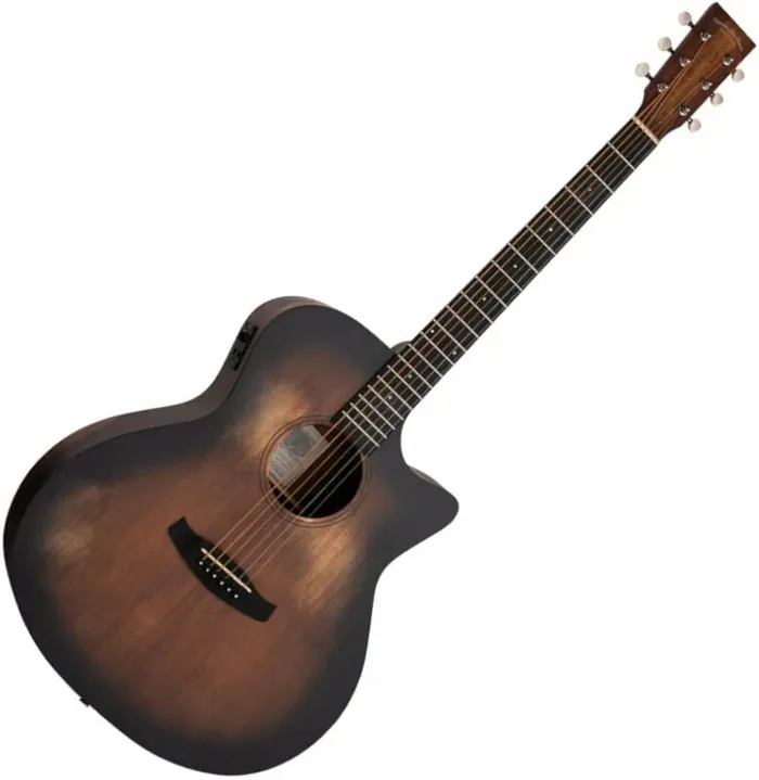 Tanglewood TW OT 4 VC E Natural Distressed Guitare Jumbo acoustique-électrique