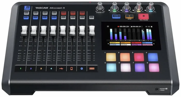 Tascam MIXCAST4 Tables de mixage podcast