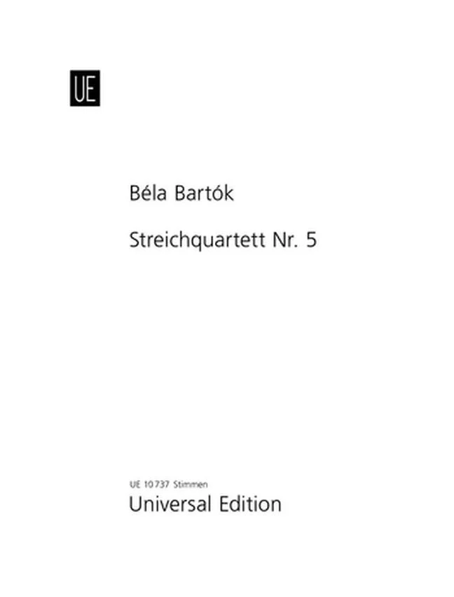 Universal Edition Bartok B. – String Quartet No.5 – String Quartet
