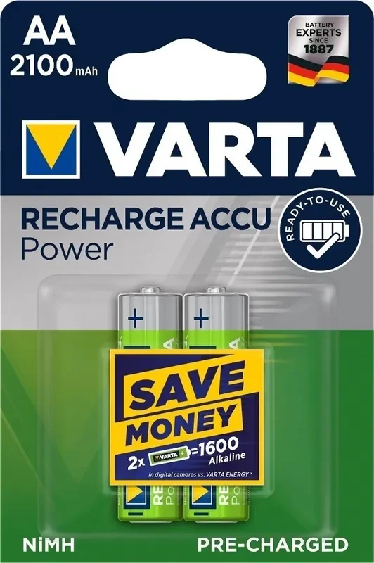Varta HR06 Accu 2100mAh R2U 2 AA Pile