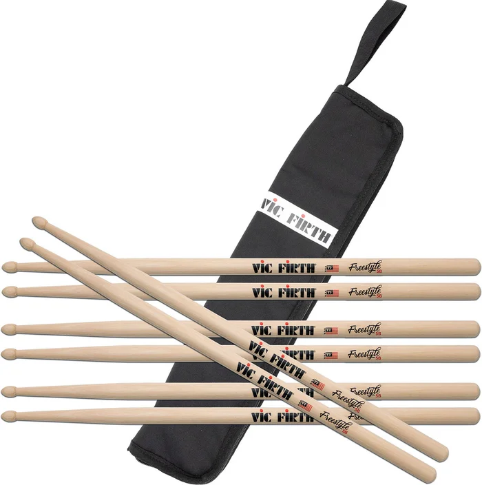 Vic Firth Bundle Baguettes 4 X Fs5B + Housse Baguettes