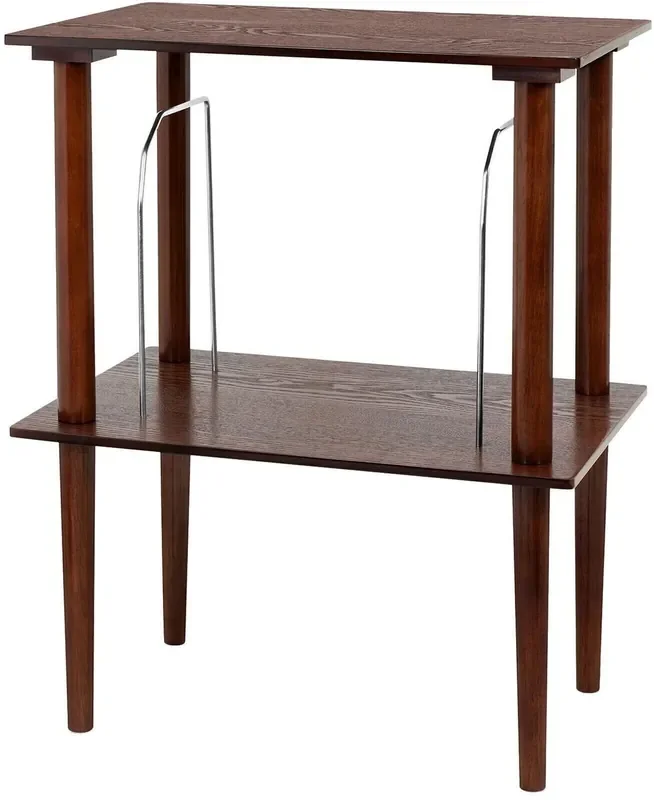 Victrola Wooden Stand with Record Holder Meubles pour disques LP Dark Brown
