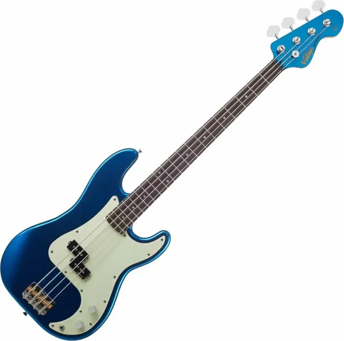 Vintage V4 Reissued Bass BBL Bayview Blue Basse électrique