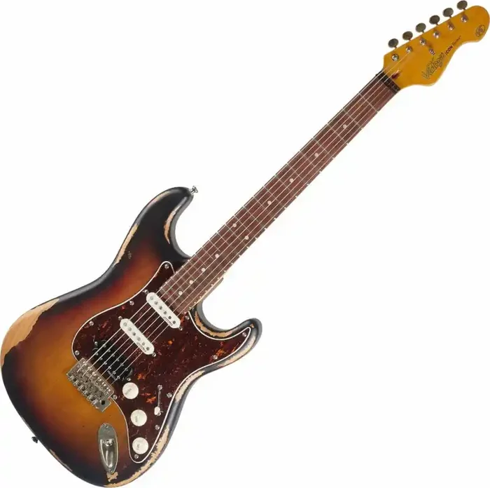 Vintage V6HMRSB Distressed Sunburst Guitare électrique