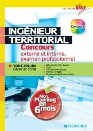 VISA – INGENIEUR TERRITORIAL – CONCOURS INTERNE, 3E VOIE, EXAMEN PROF – MON PLANNING EN 6 MOIS