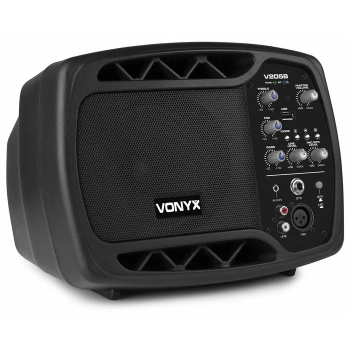 Vonyx V205B – Enceinte Active 5&Prime;, Bluetooth, USB, Entrée MIC/Guitare