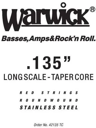 Warwick 42130-TC Corde de basse à l‘unité