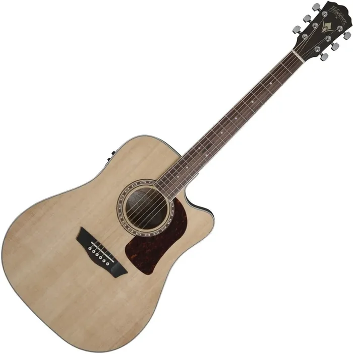 Washburn Heritage D10SCE Natural Guitare Dreadnought acoustique-électrique