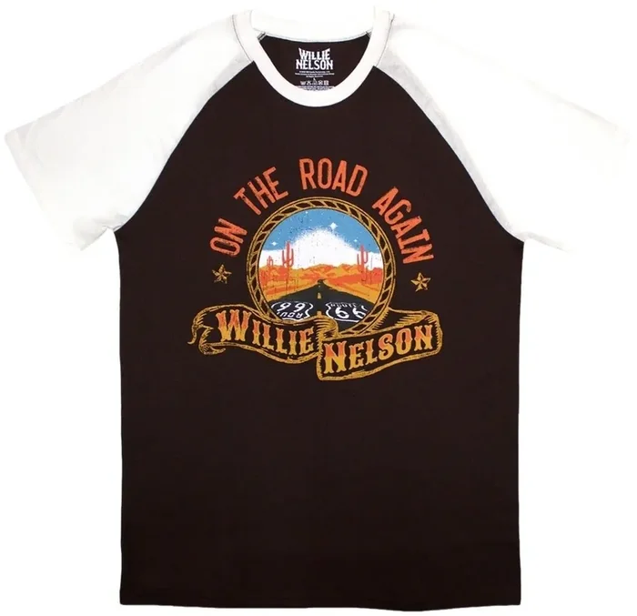 Willie Nelson T-shirt Route 66 Unisex White S