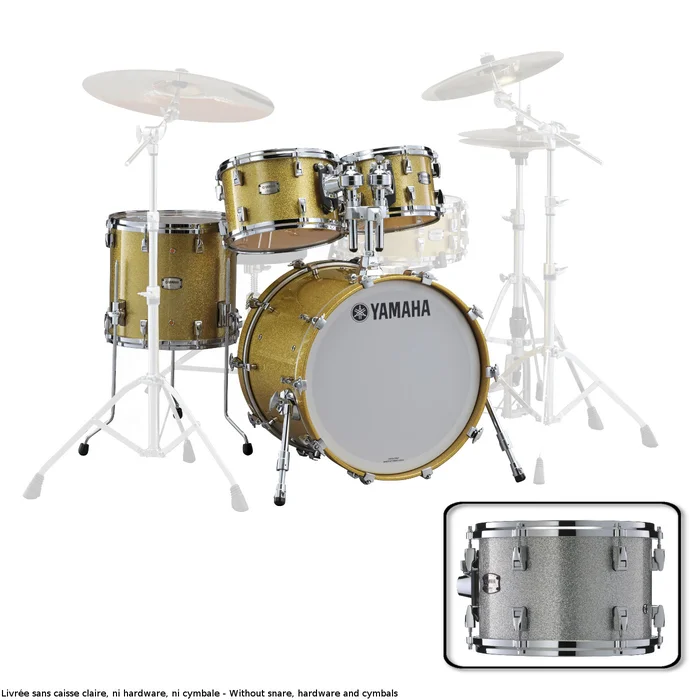 YAMAHA Absolute Hybrid Maple Rock Stage 22 Silver Sparkle