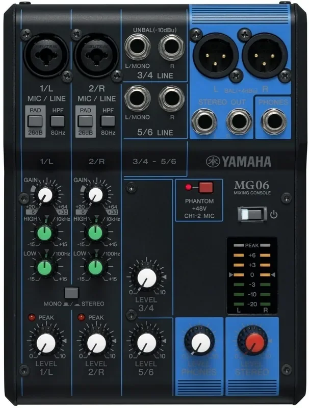 Yamaha MG06 Table de mixage analogique