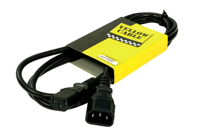 Yellow Cable Cordon Secteur Europa/fem.