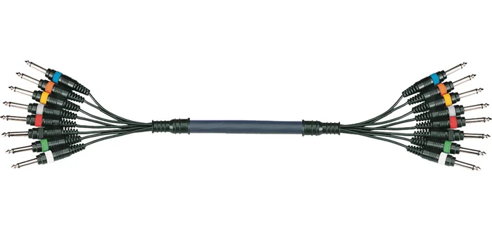Yellow Cable Octopaire 8 Jack Mono 8 Jack Mono 5 M